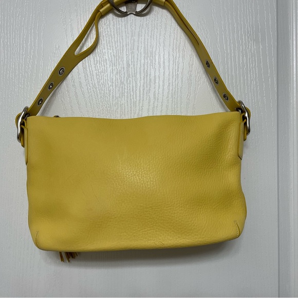Coach yellow  shoulder bag -zipper top-added picture of COACH tag attached. - Picture 2 of 5